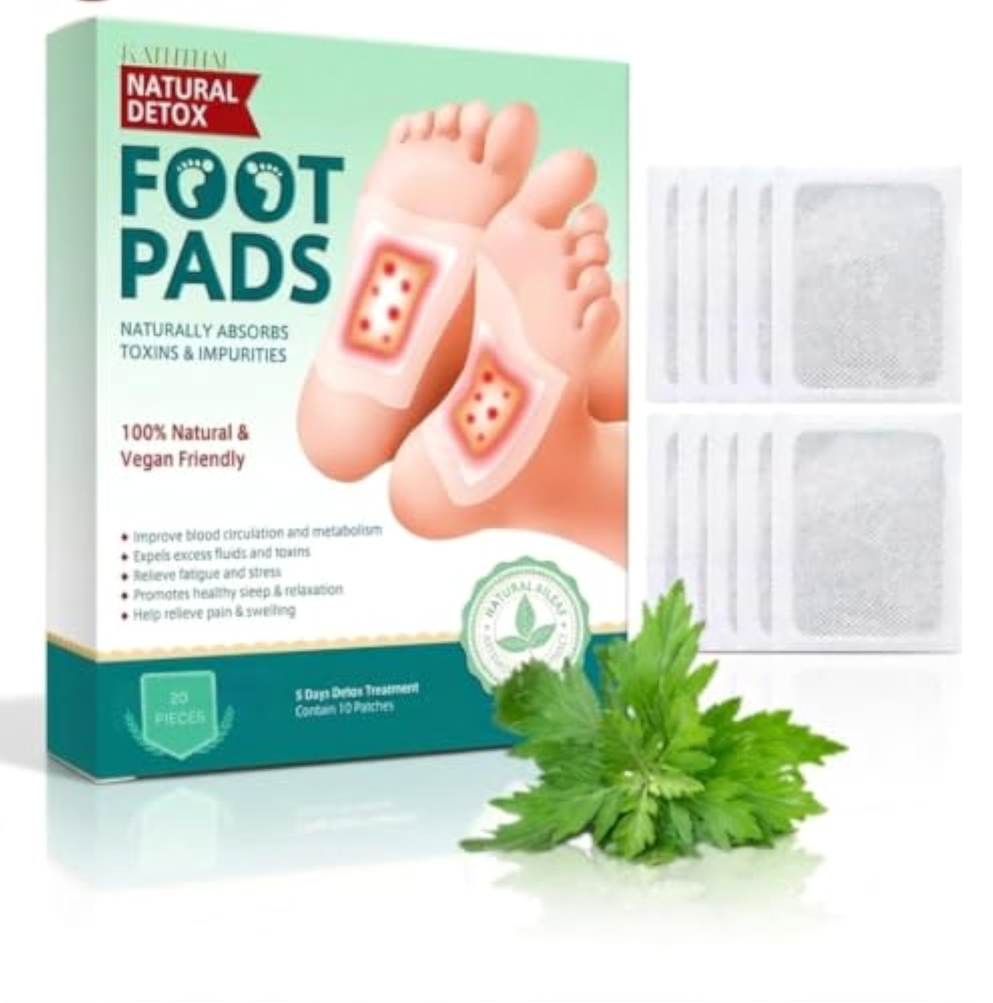 Natural Detox Foot Pads for Toxin Removal & Pain Relief
